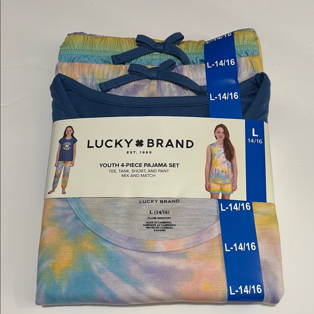 Lucky Brand Blue Pajama Set with Dreamy Pattern
